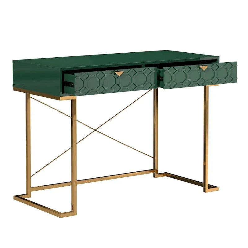 Bureau de rangement brillant pour bureau à domicile avec tiroir