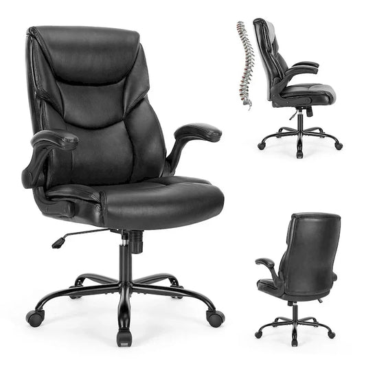 Chaise de bureau ergonomique réglable avec accoudoirs relevables