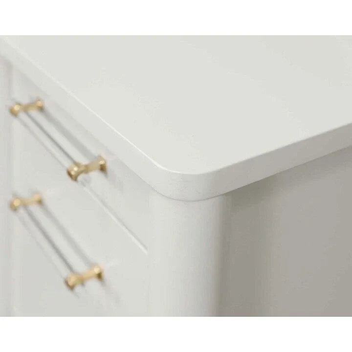 Bureau contemporain demi-piédestal, bureau, bureau d'appoint, blanc