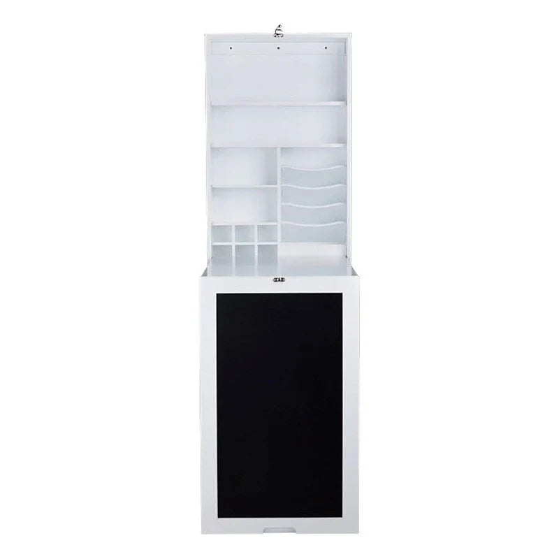 Utopia Alley – Meuble mural de bureau pliable avec tableau, blanc