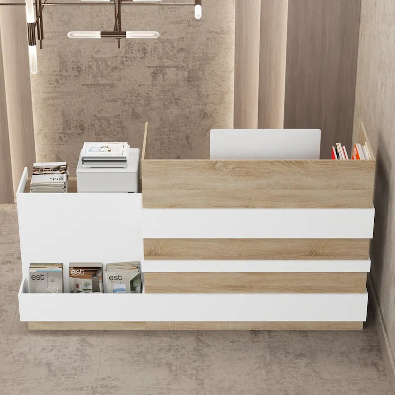 Bureau de réception contemporain avec tiroir clavier