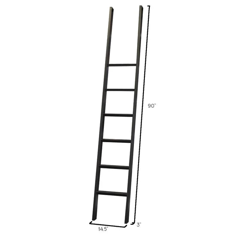 Étagère murale Avondale de 2,4 m de haut avec échelle, meuble de rangement, étagère de présentation pour bureau, marron - 203 larg. x 239 haut. x 38 prof.