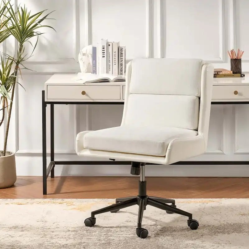 Fauteuil de bureau moderne pivotant et inclinable Siegfried avec revêtement souple amovible par HULALA HOME