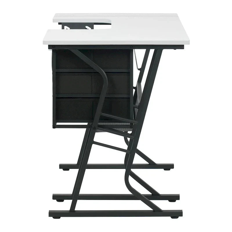 Table de couture Studio Designs Eclipse Ultra en bois gris et blanc