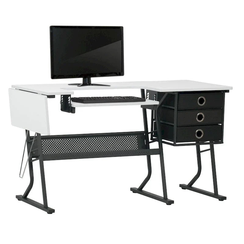Table de couture Studio Designs Eclipse Ultra en bois gris et blanc