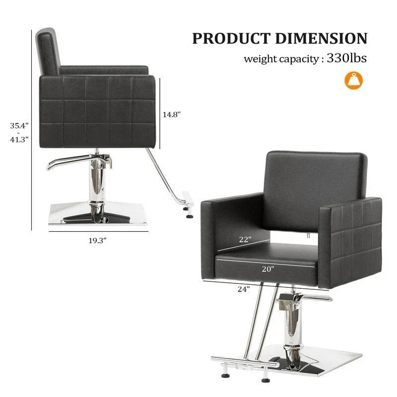 OmySalon Pédale en acier inoxydable recouverte de cuir PVC pour Chaise de coiffure, Équipement de salon de coiffure et de beauté - N/A