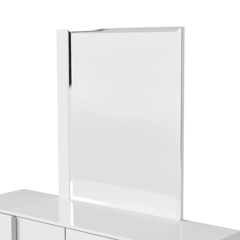 Ensemble commode et miroir 2 pièces 6 tiroirs Erina moderne et lustré de Furniture of America