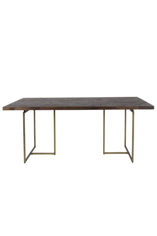 Table à manger vintage en laiton