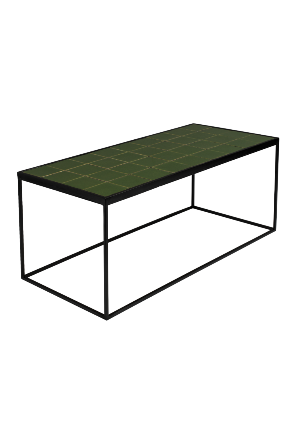 Green Tile Top Coffee Table