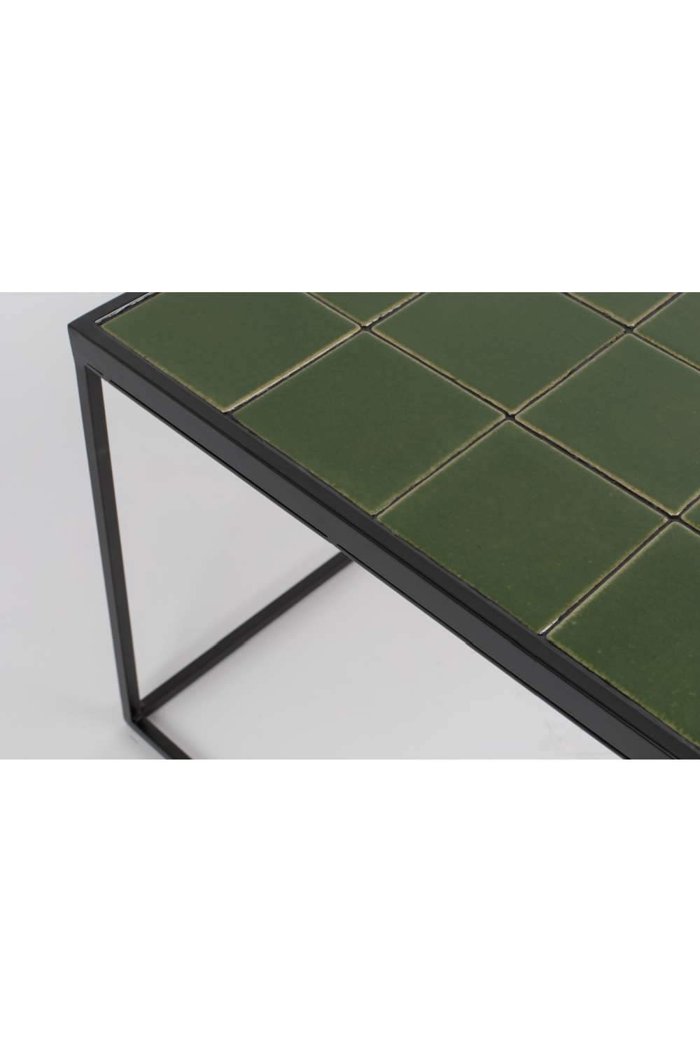 Green Tile Top Coffee Table