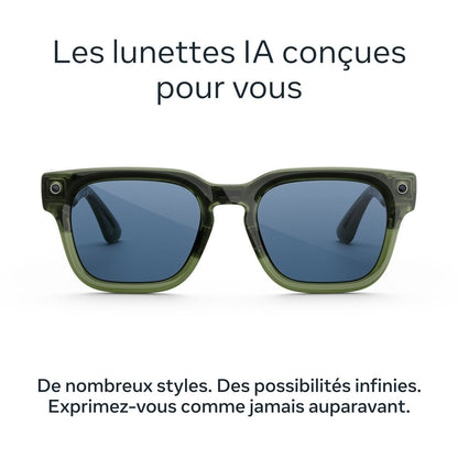 Lunettes connectées IA Meta Fury Racing Vert