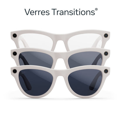 Lunettes connectées IA Meta Ray-Ban Skyler (Gen 1) Monture Gris poudré brillant taille standard
