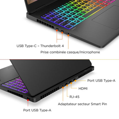 PC portable Hp gaming Omen Max 16-ak0002nf 16" WQXGA 240 Hz AMD Ryzen™ AI 7 32 Go RAM 1 To SSD Nvidia GeForce RTX 5070 Ti Noir céleste