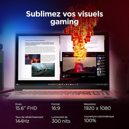 PC portable Lenovo Gaming LOQ 15ARP10E 15,6” FHD 144 Hz AMD Ryzen™ 7 16 Go RAM 512 Go SSD Nvidia® GeForce RTX™ 4050 Gris