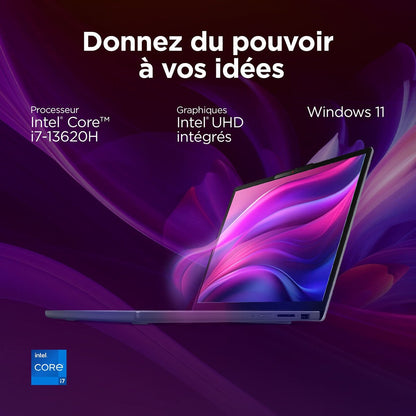 PC portable Lenovo IdeaPad Slim 3 16IRH10 16" 60 Hz Intel® Core™ i7 16 Go RAM 512 Go SSD Gris lunaire