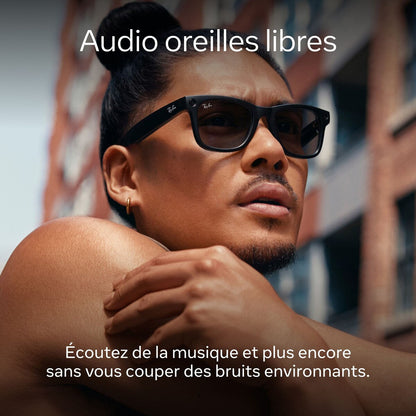Lunettes connectées IA Meta Ray-Ban Skyler (Gen 1) Monture Gris poudré brillant taille standard