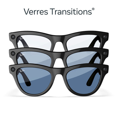 Lunettes connectées IA Meta Ray-Ban Skyler (Gen 1) Monture Noir brillant taille standard