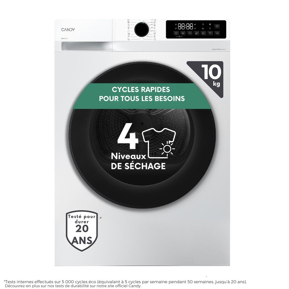 Sèche-linge pompe à chaleur Candy GD 10N2B-S Blanc