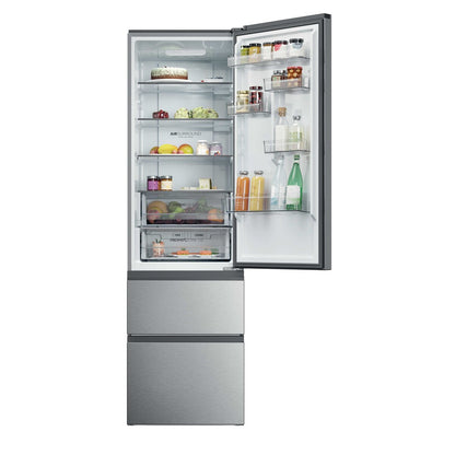 Réfrigérateur congélateur en bas Haier HTR3620CNMG Inox