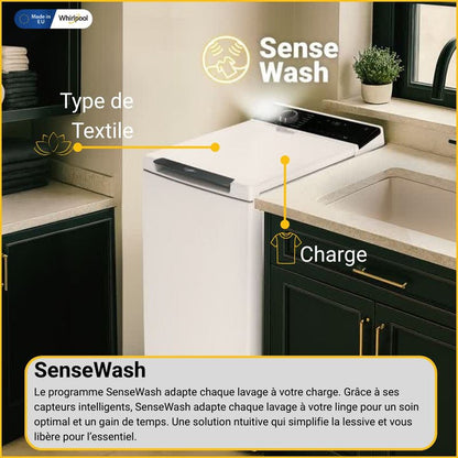 Lave-linge top Whirlpool TWB621SENSEWASHFR