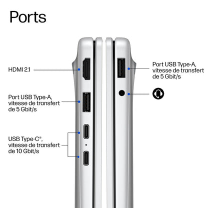 PC portable Hp OmniBook 3 Next Gen AI 14-hz0021nf 14” Snapdragon® X 16 Go RAM 512 Go SSD Argent glacier