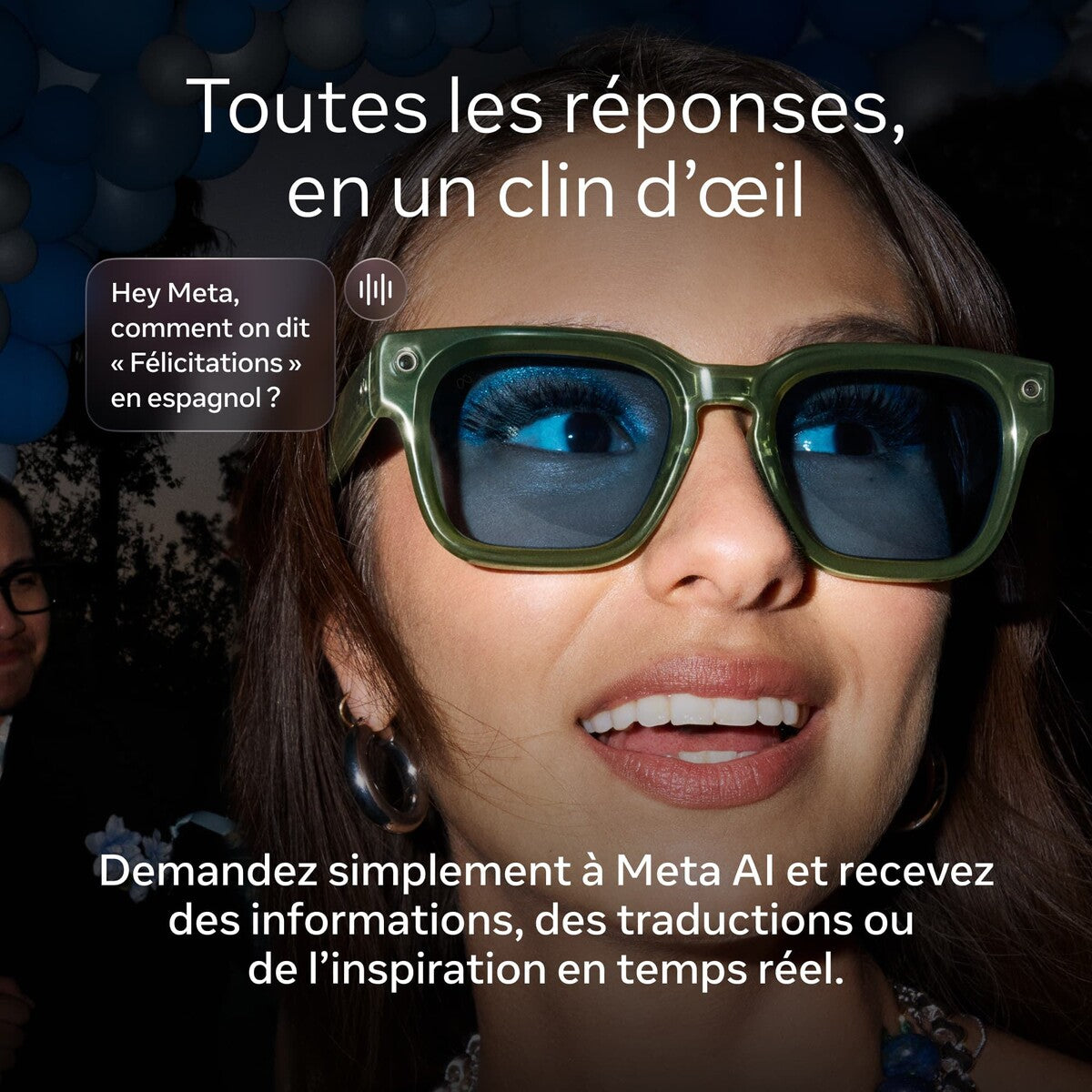 Lunettes connectées IA Meta Nova Petite Grès Verres chocolat