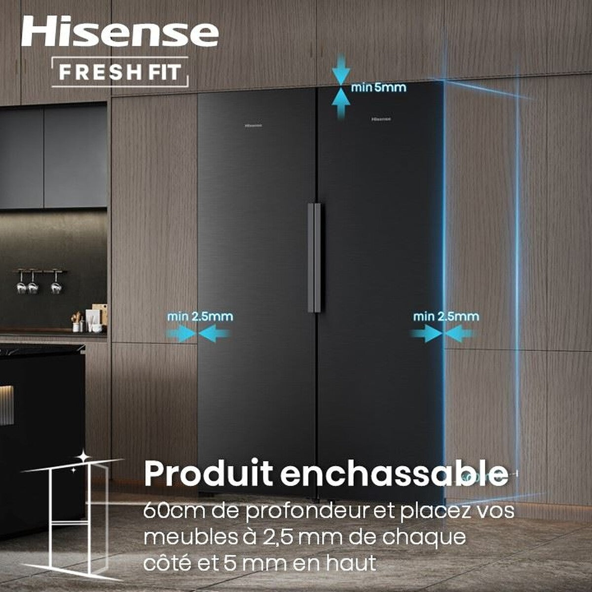 Congélateur armoire Hisense FT5K310GSFD Freshfit